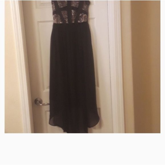 High Low Black and Nude Dress. - Picture 13 of 16